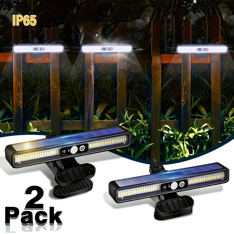 Outdoor Power For Lights - クリップ式ソーラーモーションライト屋外防水、36個のLEDを搭載した屋外用ソーラーフェンスライト、ポータブルソーラー式セキュリティライト