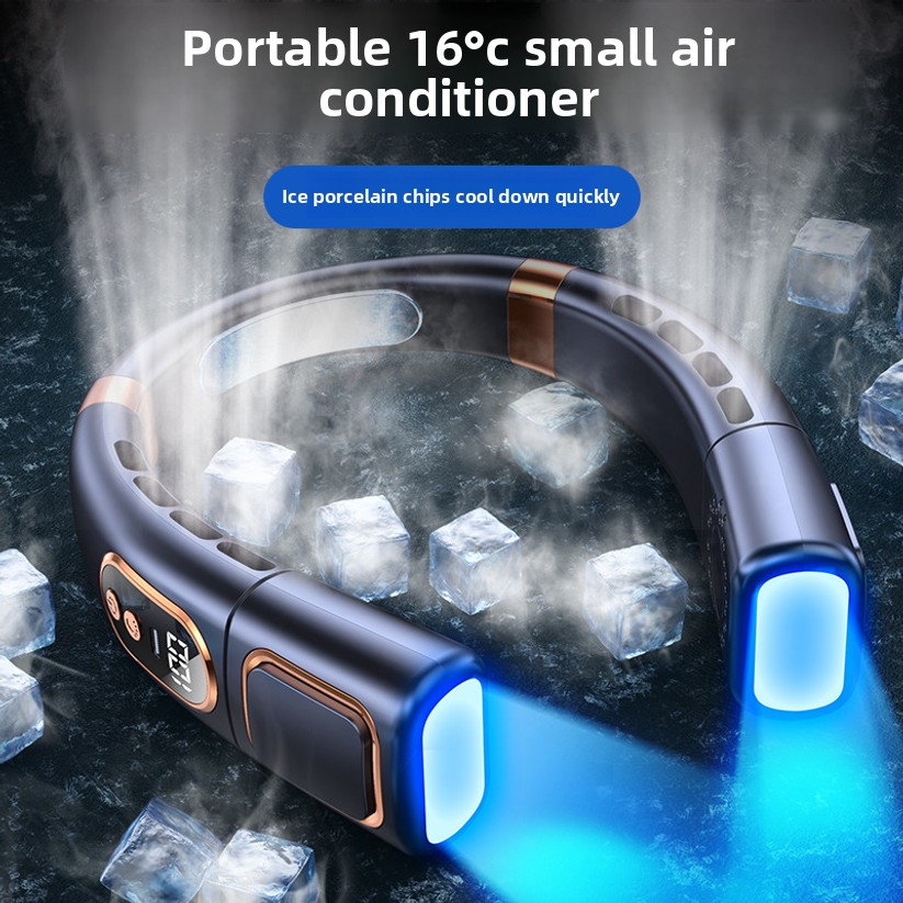 Outdoor Usb Power Supply - 新しい家庭用USB充電式扇風機、首掛け可能なポータブル屋外小型扇風機、急速冷却用ミニブレードレスファン