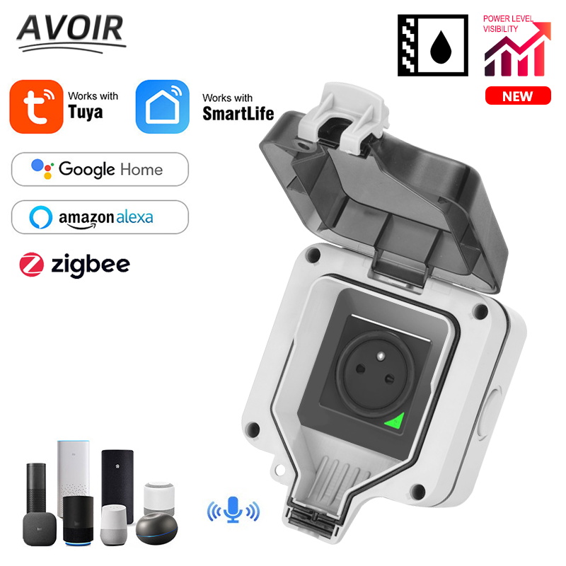 Outdoor Usb Power Strip - Savir-休暇,屋外コンセント,防水,タイマー,wifi,スマート電源コンセント,Alexa,Google Homeと互換性があります