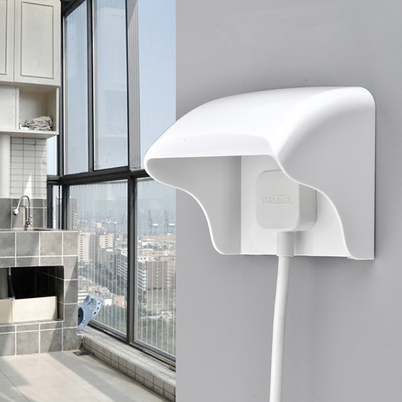 Outdoor Power Outlet Weatherproof - 防雨スイッチソケット保護ボックス,白いプラスチック製の屋外カバー,防水表面ボックス,ウォールライト,86タイプ,1個
