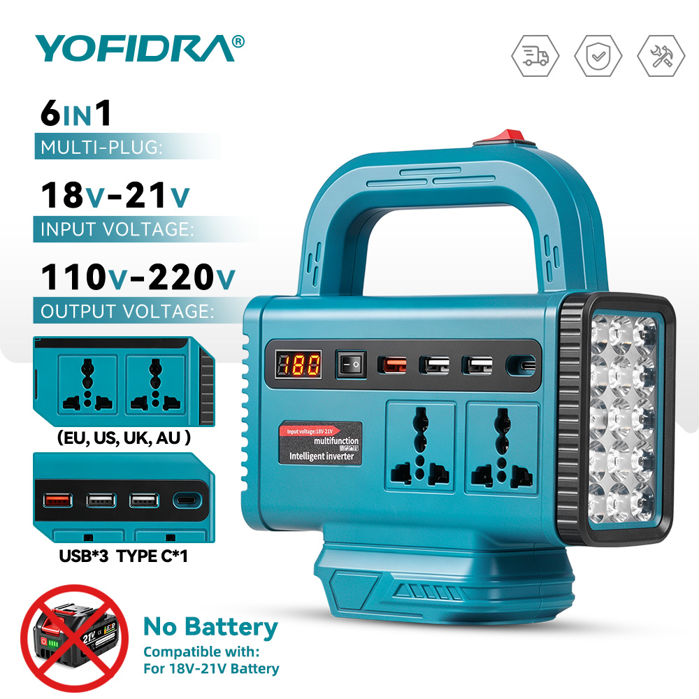 Outdoor Usb Power Supply - YOFIDRA 220V ポータブルパワーインバーター 屋外緊急電源 USB Type-C