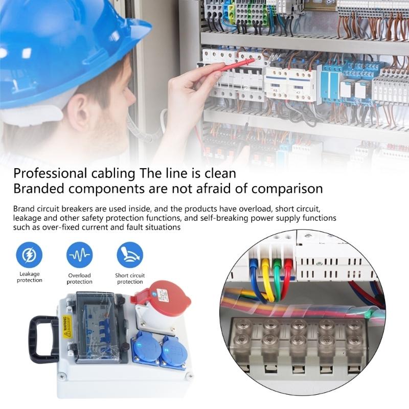 Outdoor Power Distributors - Y1UD ポータブルスイッチソケットボックス壁電力分配器ソケット屋外工業用ソケットボックス防水スイッチソケット