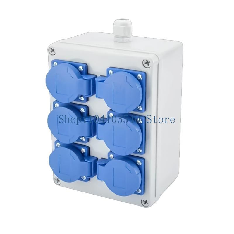 Outdoor Power Distributors - 02DC 6ホールソケット電源ディストリビューターボックス防水産業ソケットボックス建設電源ディストリビューターインストールが簡単