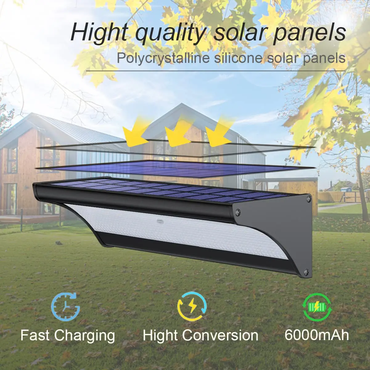 60/48Led 屋外ソーラーウォールライトソーラーフラッド - Outdoor Power Outlet Weatherproof のレビューと価格