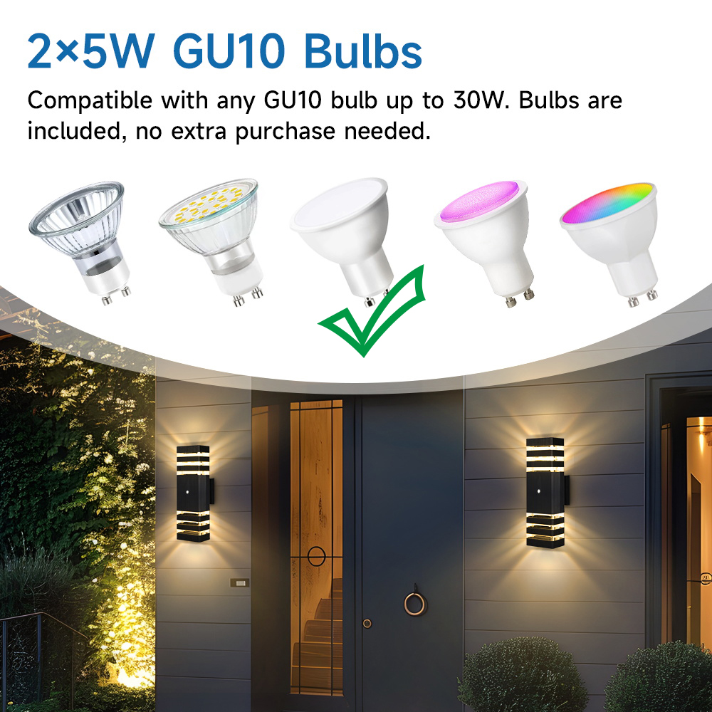 センサーライト屋外壁ランプ GU10 壁装飾ライト屋内防水モ - Outdoor Power Outlet Weatherproof のレビューと価格