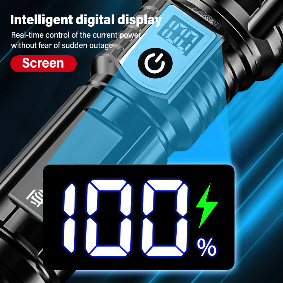 ハイパワー 200000LM LED 懐中電灯内蔵バッテリー - Outdoor Power For Lights のレビューと価格