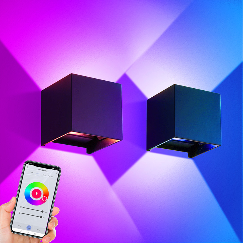 12 ワット LED 屋外ウォールライト RGBCCT 調光 - Outdoor Power Point Zigbee のレビューと価格