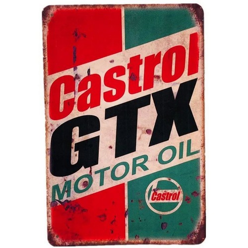 2026 カストロール GTX モーターオイル ブリキ看板  - Castrol Oil Gtx のレビューと価格