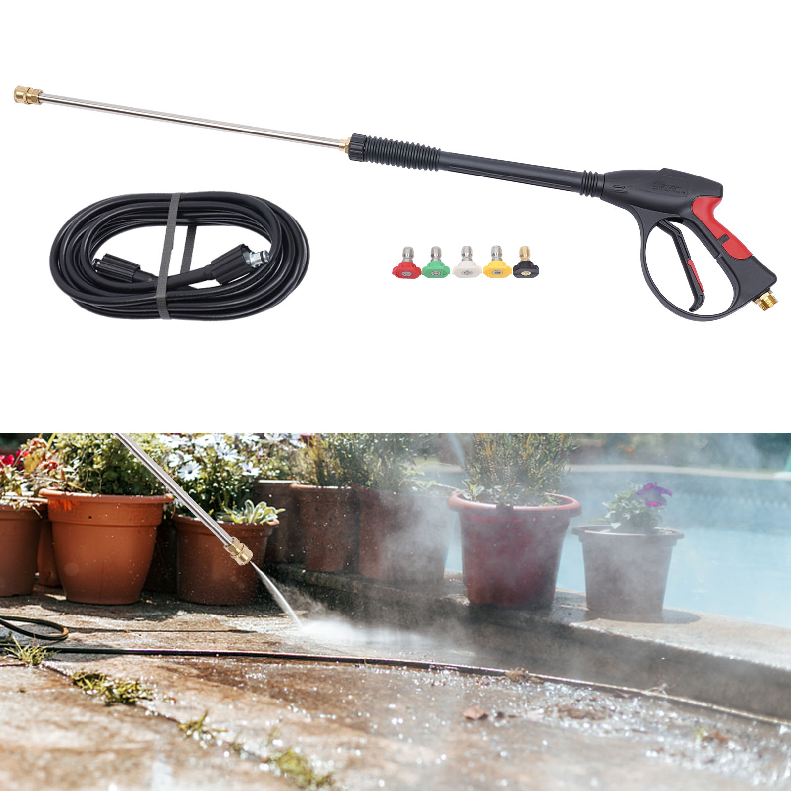 高圧洗浄機ガン、ほとんどの高圧洗浄機用のフレキシブル延長ワン - Power Washer Gun Replacement のレビューと価格