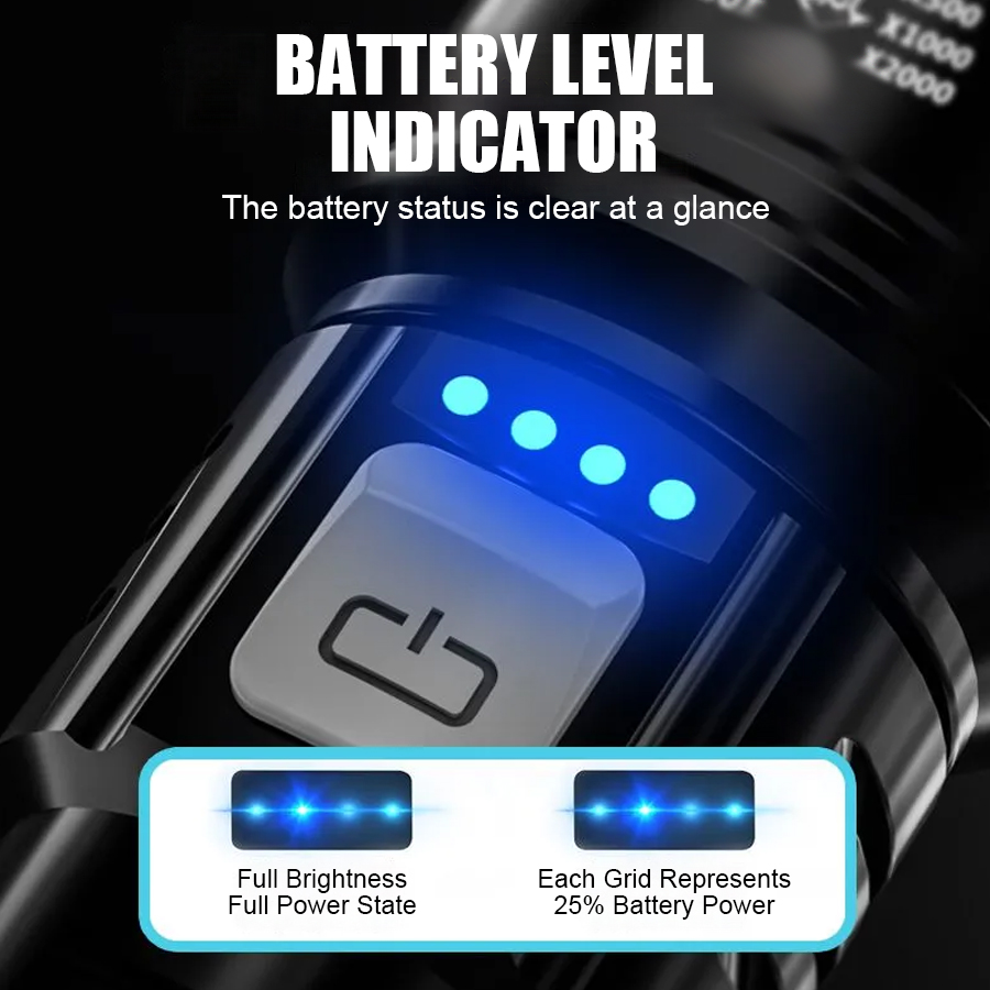 ハイパワー P50 LED 懐中電灯 USB 充電式ズームハ - Outdoor Power For Lights のレビューと価格