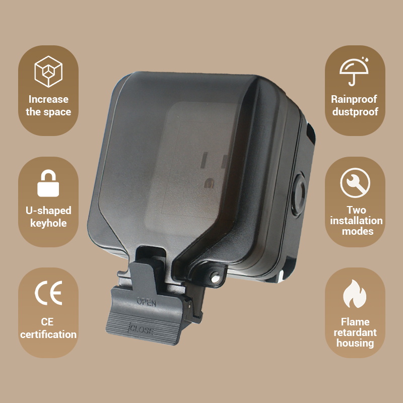 Avoir IP66 壁防水ソケットシングルボックスコンセン - Outdoor Power Outlet Weatherproof のレビューと価格