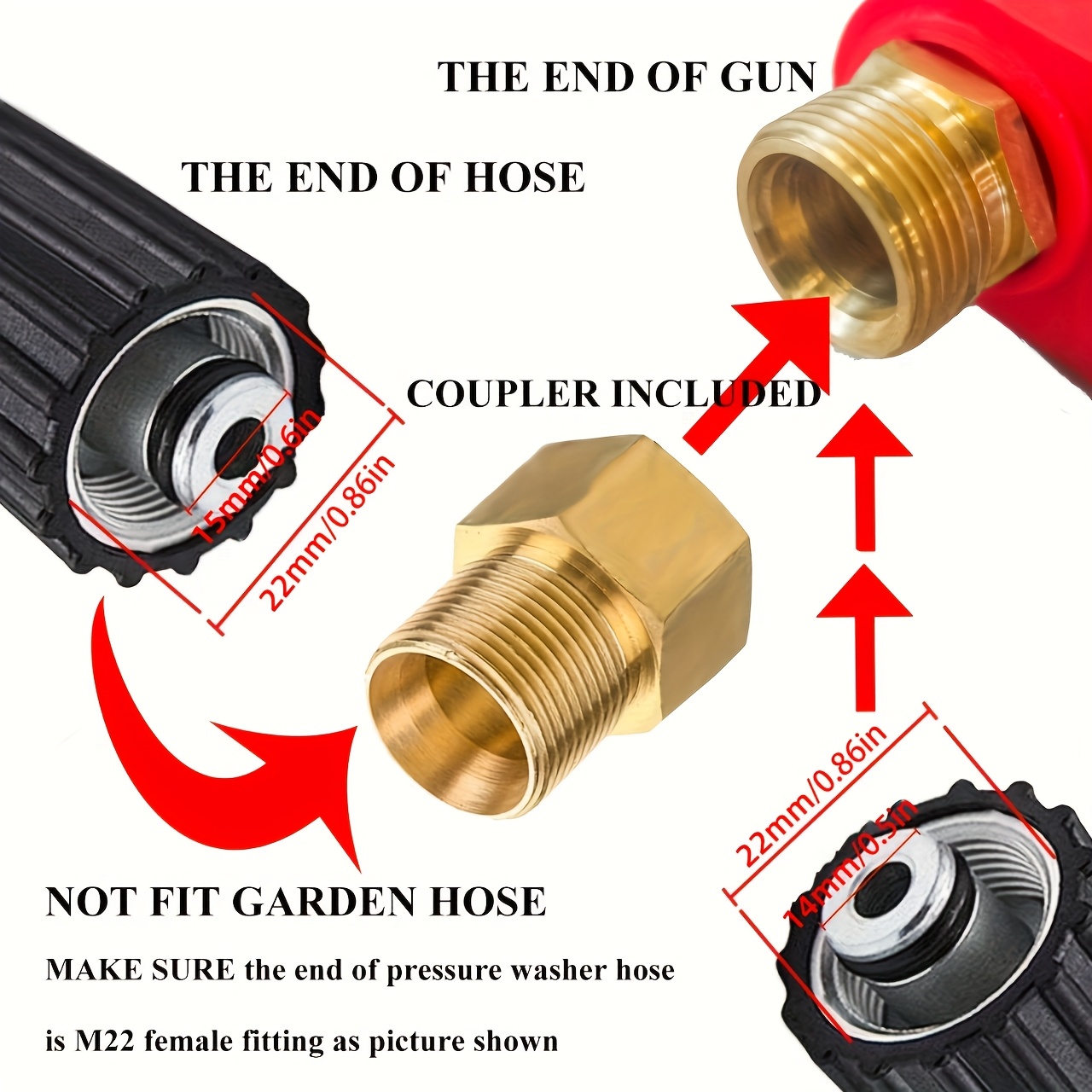 高圧洗浄機ガン、交換用延長ワンド付き赤色ハイパワーウォッシャ - Power Washer Gun Replacement のレビューと価格