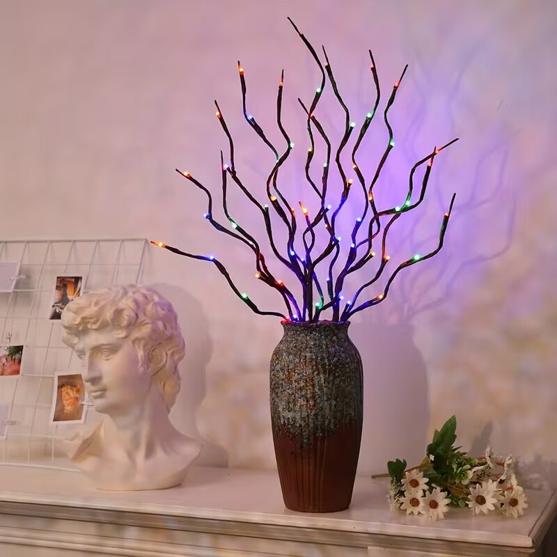 1/2PC 20LED 桜の枝ライト屋内屋外ホームデコレーシ - Outdoor Power For Lights のレビューと価格