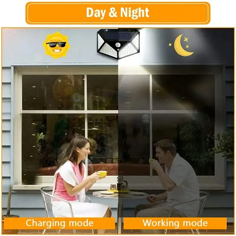 100LED屋外ソーラーガーデンライト、屋外モーションセンサ - Outdoor Power Outlet Weatherproof のレビューと価格
