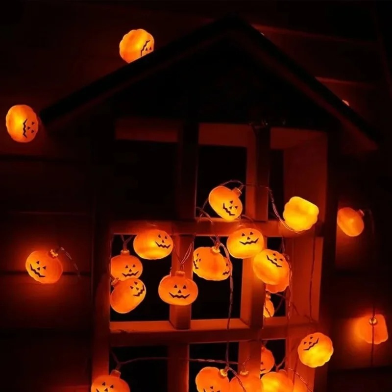 電池式ハロウィンパンプキンストリングライト20LED、ジャッ - Outdoor Power For Lights のレビューと価格