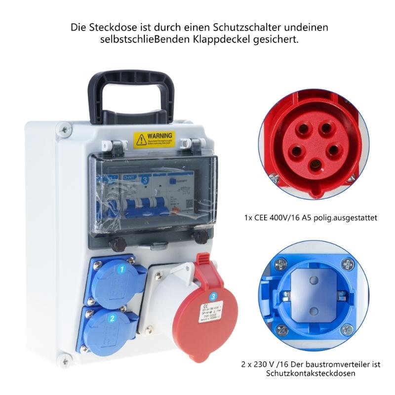 Y1UD ポータブルスイッチソケットボックス壁電力分配器ソケ - Outdoor Power Distributors のレビューと価格