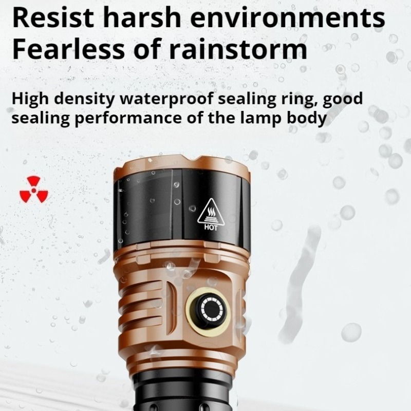 強力な光ハイパワー LED 懐中電灯タイプ C 充電防水アル - Outdoor Power For Lights のレビューと価格