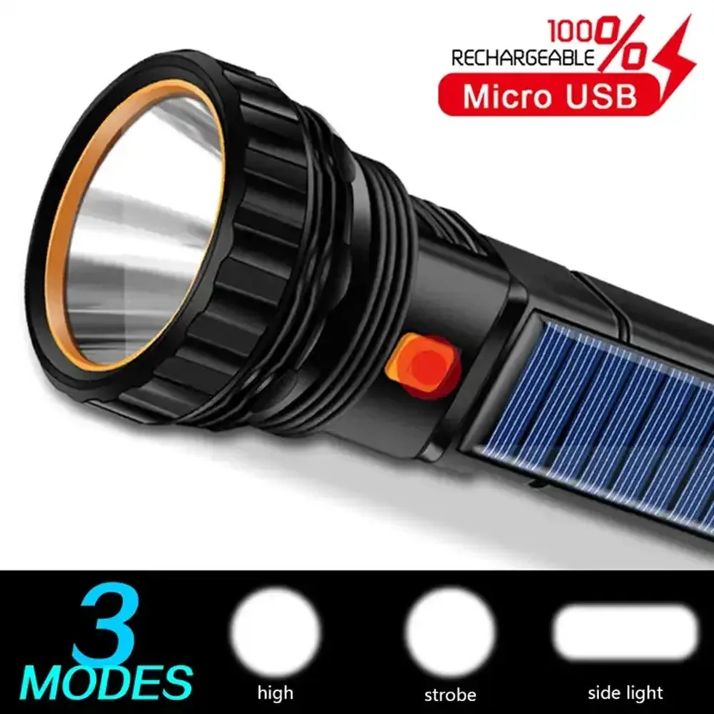 1PC 多機能ソーラー LED 懐中電灯屋外長距離トーチ緊急 - Outdoor Power For Lights のレビューと価格